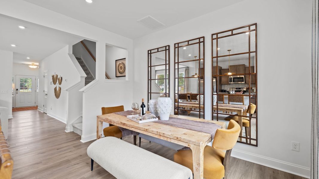 Representative furnished interior of a home built from the Litchfield by DRB Homes in Leigh Park, Charlotte (Image 18).