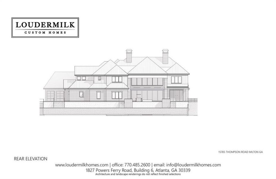 Exterior rendering of this home design in , Milton, GA (Image 4).