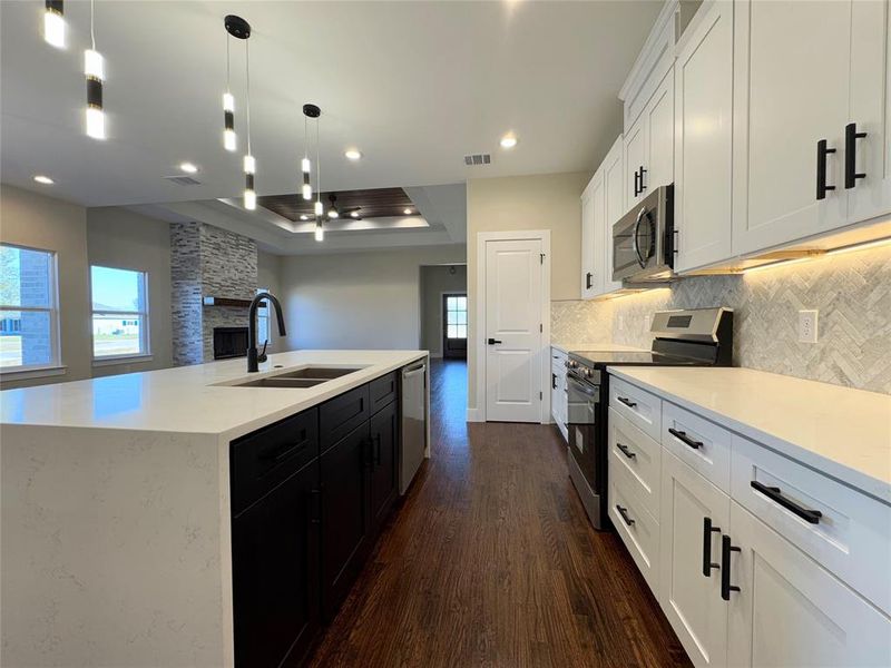 Furnished interior view inside a new home in , Gun Barrel City (Image 13). Furnished interior view inside a new home in , Gun Barrel City (Image 13).