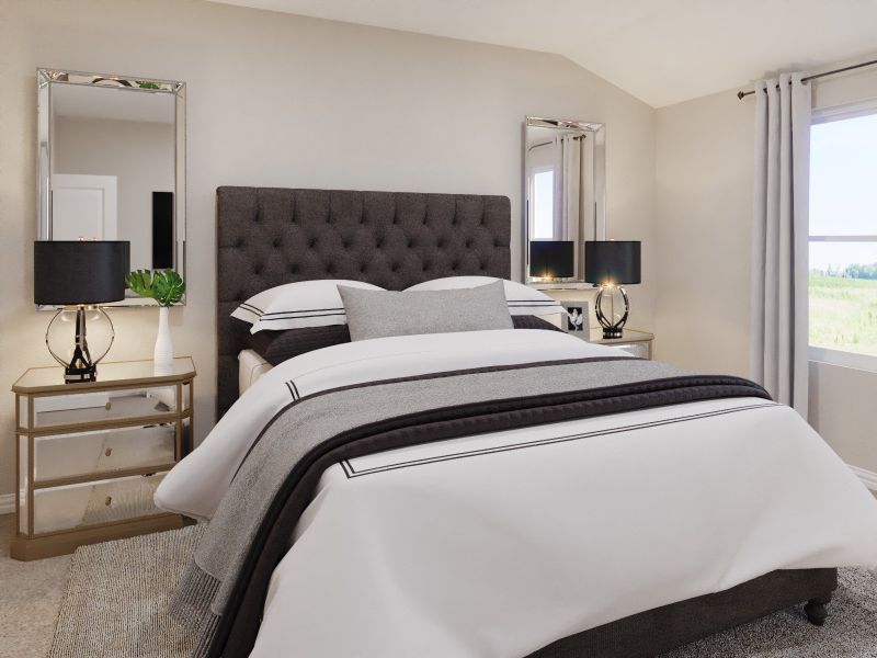 Enjoy the evening in your primary bedroom. Enjoy the evening in your primary bedroom.