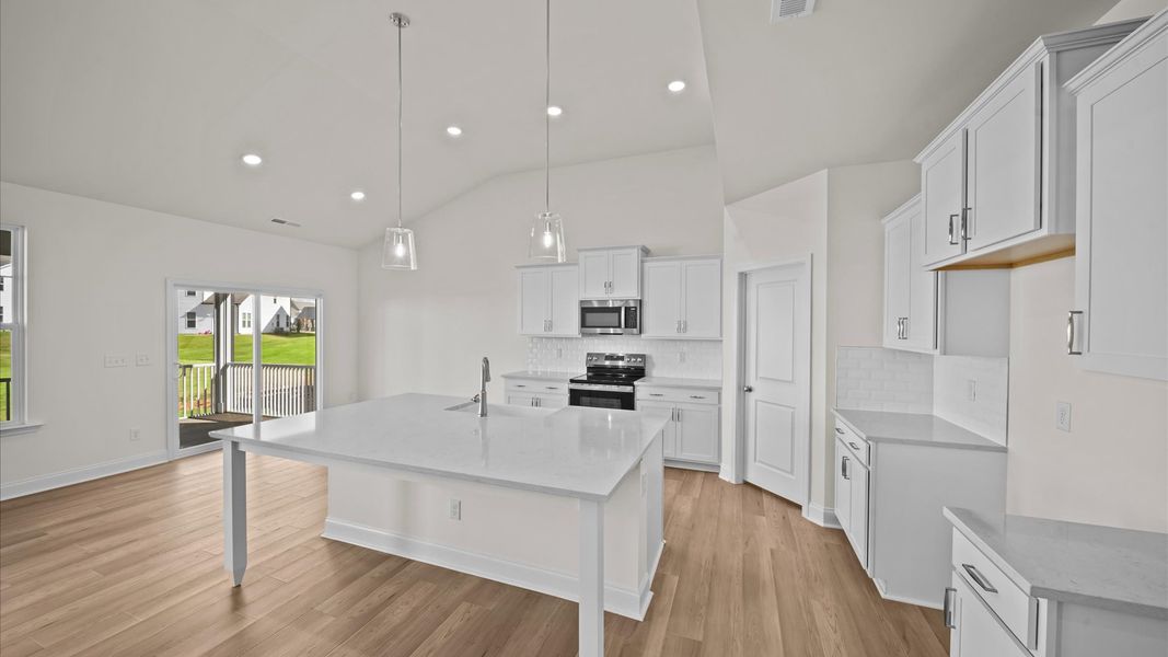 Representative furnished interior of a home built from the Greenwich by DRB Homes in Bellerose, Gibsonville (Image 10).