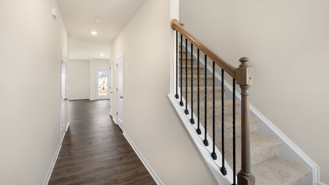 Spacious, unfurnished interior of a new home in Clock Road Townhomes, New Bern (Image 17). Spacious, unfurnished interior of a new home in Clock Road Townhomes, New Bern (Image 17).