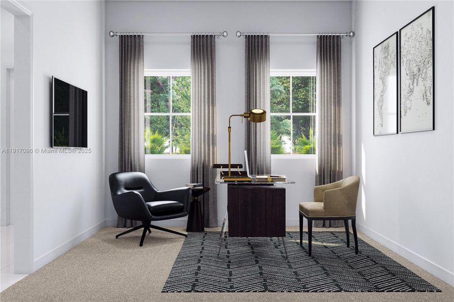 Furnished interior view inside a new home in Acacia Groves, Miami (Image 7). Furnished interior view inside a new home in Acacia Groves, Miami (Image 7).