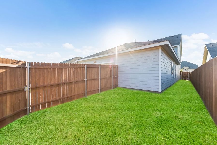 Representative exterior photo of a completed home built from the Marion by Impression Homes in Heartland, Heartland, TX (Image 26). Representative exterior photo of a completed home built from the Marion by Impression Homes in Heartland, Heartland, TX (Image 26).