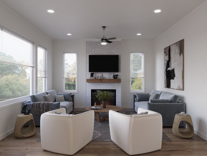 Living Room - Interior Rendering