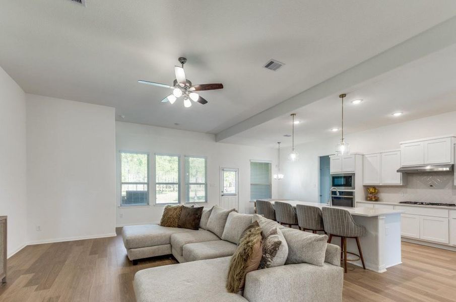 Furnished interior view inside a new home in Deer Pines, Conroe (Image 18).
