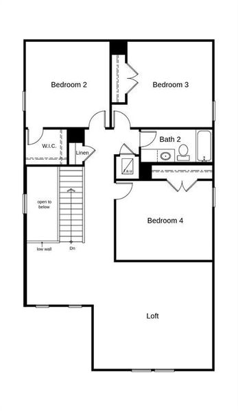 This floor plan features 4 bedrooms, 2 full baths, 1 half bath and over 2,400 square feet of living space.