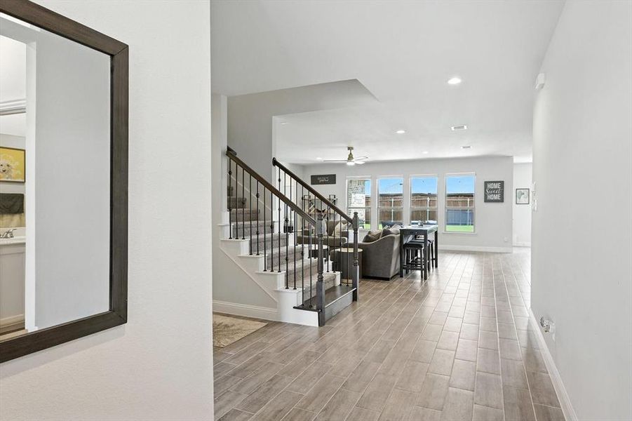 Furnished interior view inside a new home in , Krum (Image 8).