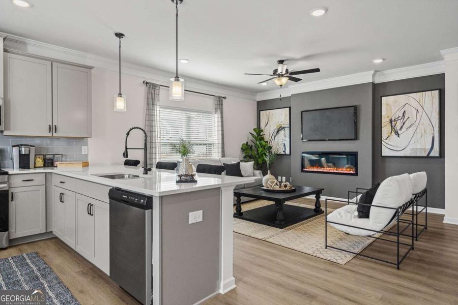 Furnished interior view inside a new home in Glendale Towns, Conyers (Image 11).