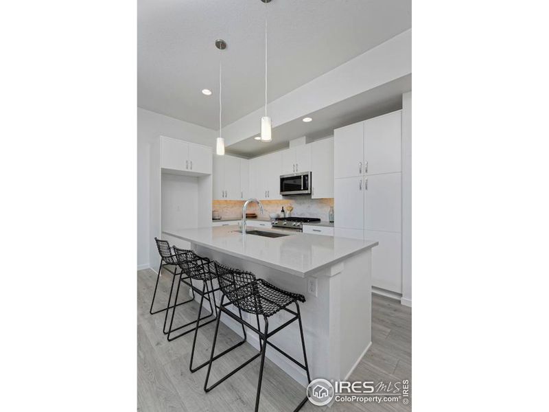 Kitchen Island with seating for three