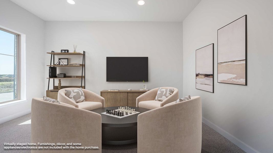 Furnished interior view inside a new home in Hillstead 50', Lavon (Image 8).