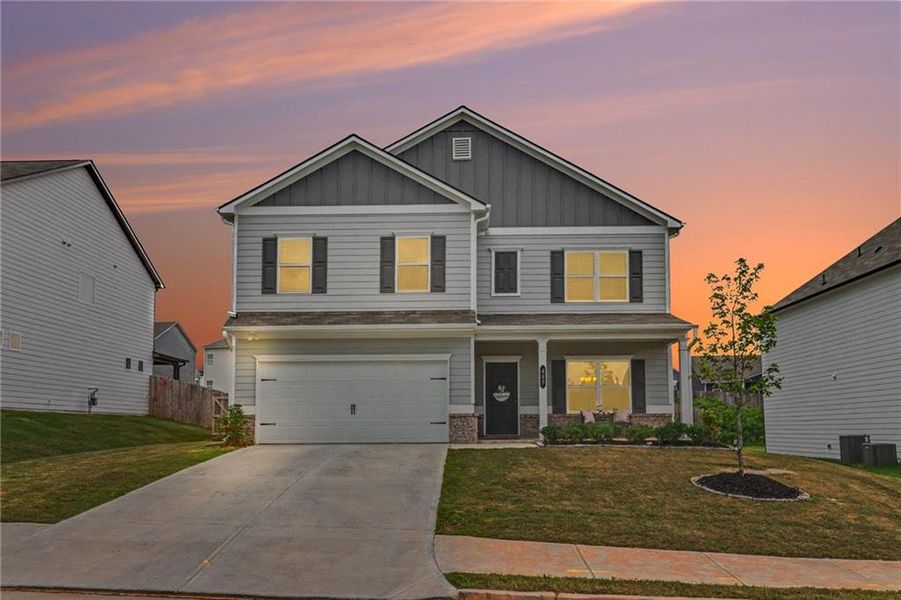 Front exterior of a new home in , Cartersville, GA, highlighting curb appeal (Image 22).