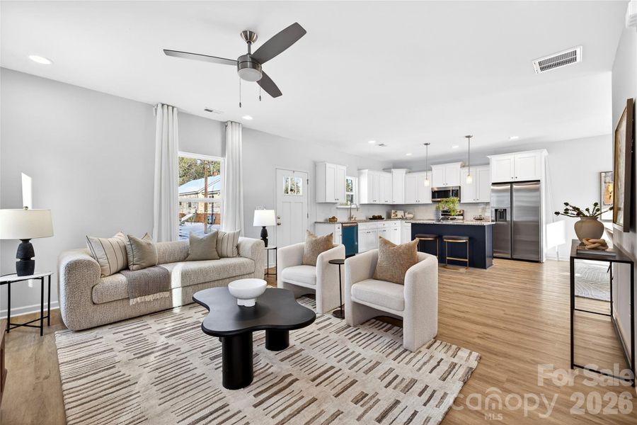 Furnished interior view inside a new home in , Charlotte (Image 20).