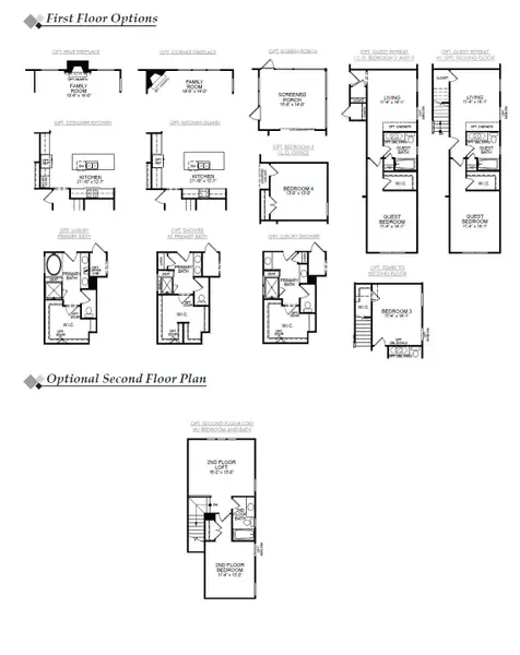 2D floor plan layout for the Edgefield by Eastwood Homes in Grove Park, Clemmons, NC (Image 4).
