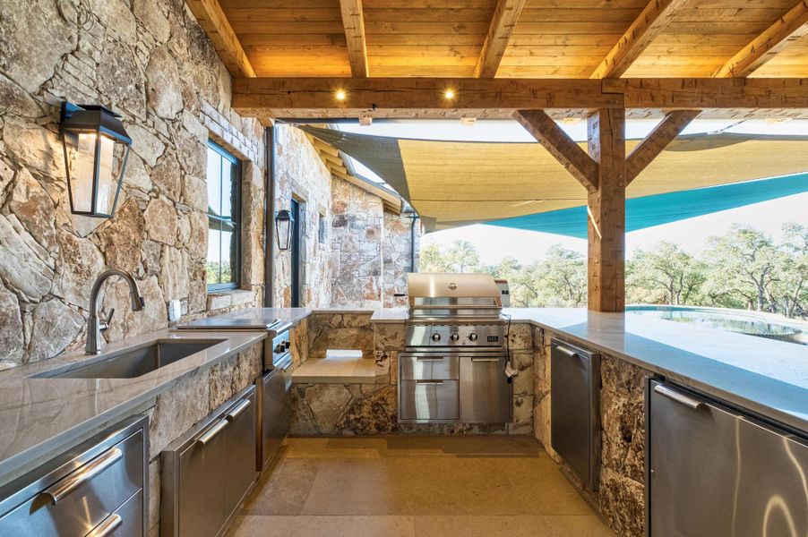 Exterior details and patio area of a home in , Dripping Springs (Image 32).