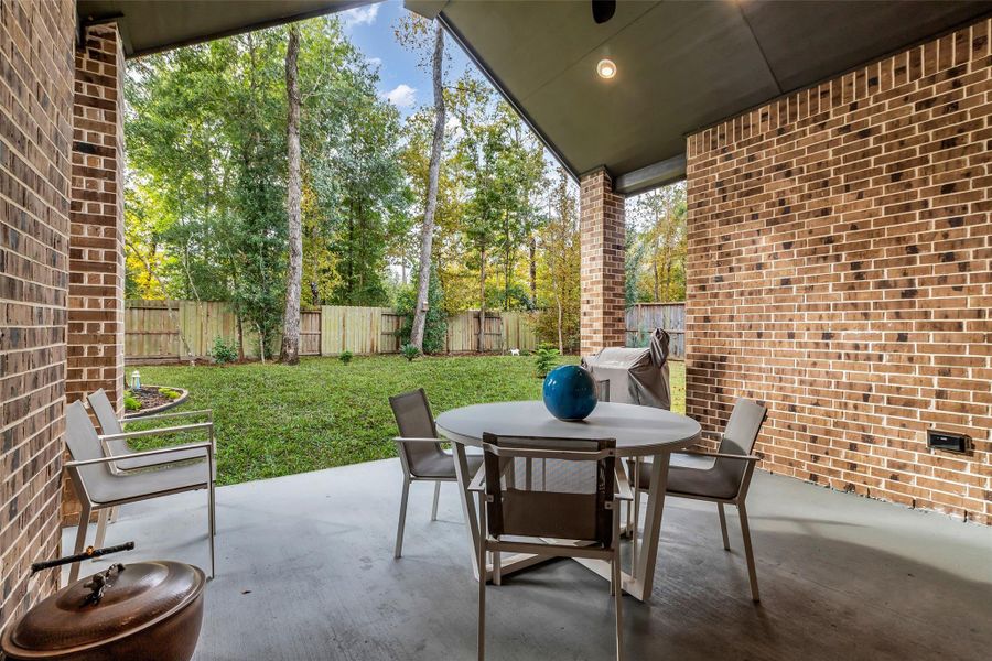 Large covered back patio Large covered back patio