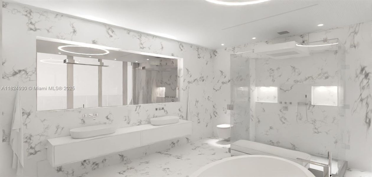 Furnished interior view inside a new home in , Miami (Image 15).