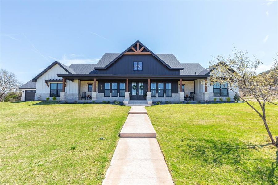 Front exterior of a new home in , Abilene, TX, highlighting curb appeal (Image 1). Front exterior of a new home in , Abilene, TX, highlighting curb appeal (Image 1).