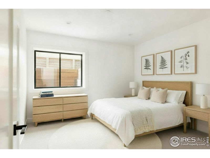 Basement Bedroom 1 - Virtually Staged