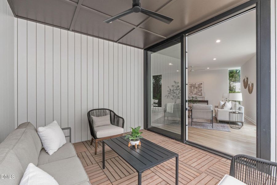 Covered Porch with Fan