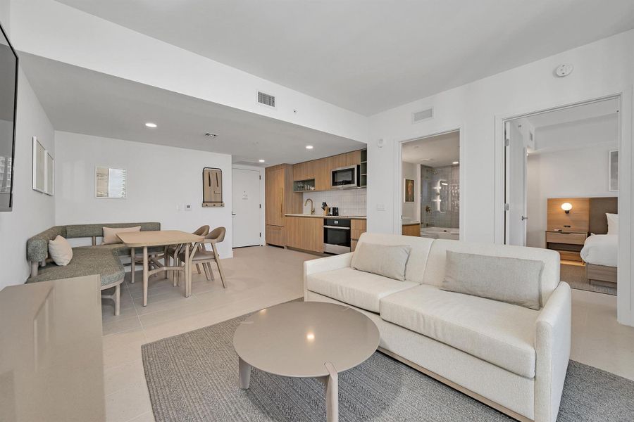 Furnished interior view inside a new home in , Miami (Image 18).