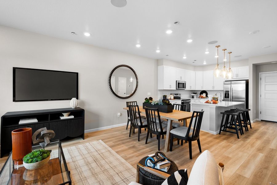 Furnished interior view inside a new home in Trailstone, Arvada (Image 6).