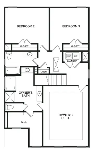 2D floor plan layout for the The Lawson by Direct Residential Communities in Maddox Road, Morrow, GA (Image 4).
