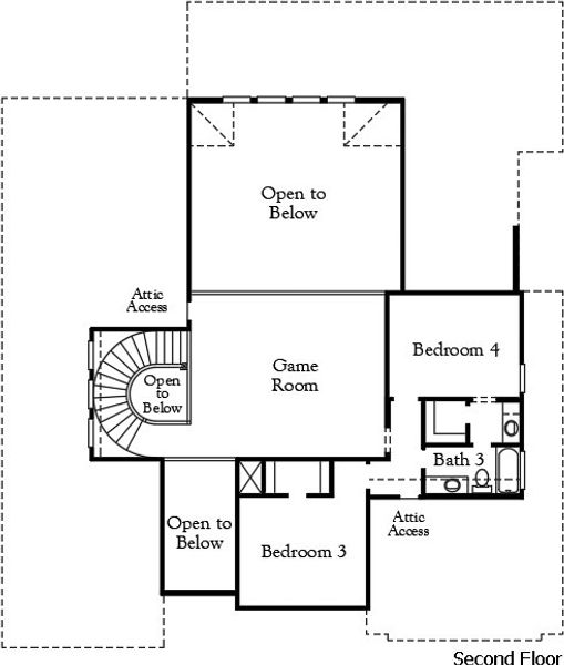 2D floor plan layout of this home in Painted Tree, McKinney, TX (Image 5). 2D floor plan layout of this home in Painted Tree, McKinney, TX (Image 5).