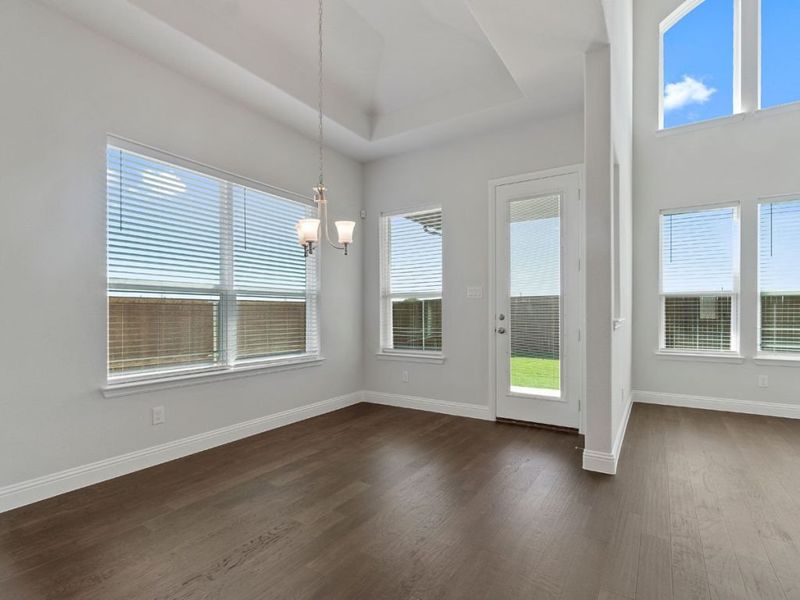 Representative unfurnished interior of a home built from the Weston by Landon Homes in East Village - Classic Series, Frisco (Image 26). Representative unfurnished interior of a home built from the Weston by Landon Homes in East Village - Classic Series, Frisco (Image 26).