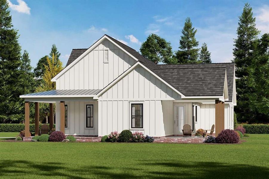 Front exterior of a new home in Parallel Pastures, Poolville, TX, highlighting curb appeal (Image 14). Front exterior of a new home in Parallel Pastures, Poolville, TX, highlighting curb appeal (Image 14).