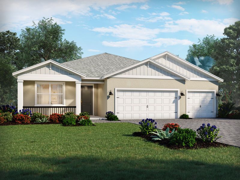 Representative exterior photo of a completed home built from the Willet by Meritage Homes in Crescent Lakes - Signature Series, Punta Gorda, FL (Image 20).