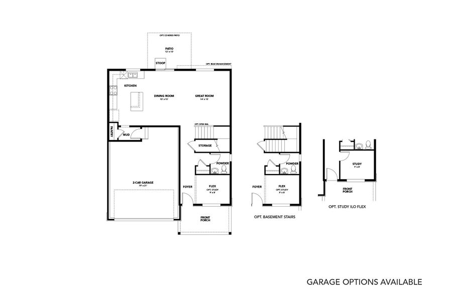 2D floor plan layout for the Harmony by Brightland Homes in Granary, Johnstown, CO (Image 4).