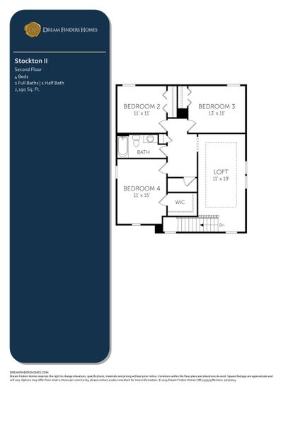 2D floor plan layout of this home in Beacon Lake, St. Augustine, FL (Image 5).