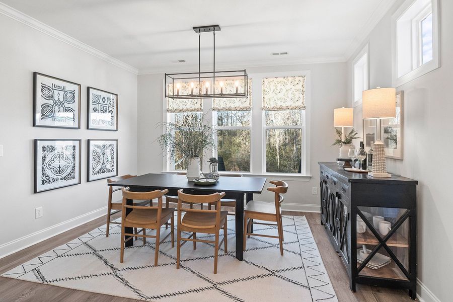 Representative furnished interior of a home built from the The Hampton by RobuckHomes in Kennebec Crossing, Angier (Image 16).