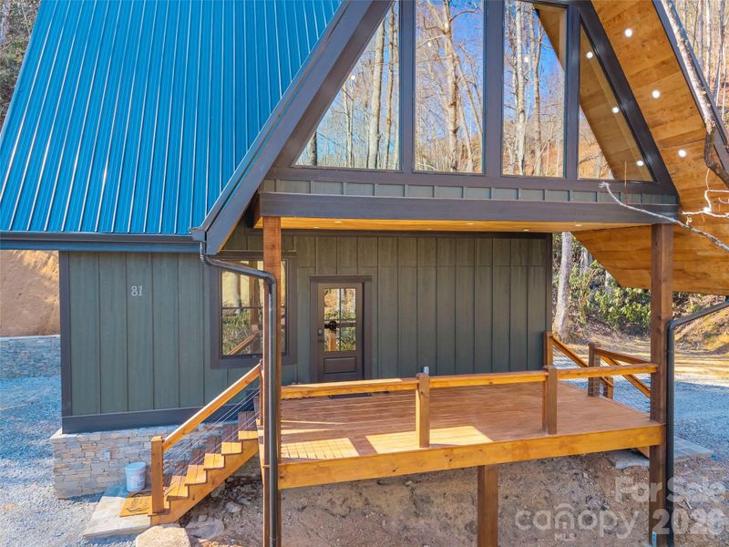 Exterior details and patio area of a home in , Brevard (Image 25).