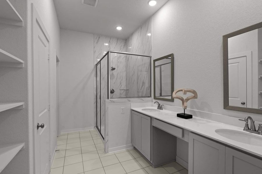 Representative furnished interior of a home built from the Tanner by Chesmar Homes in The Crossvine – Garden Homes, Schertz (Image 5).