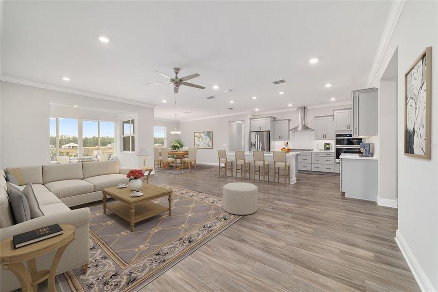 Furnished interior view inside a new home in , Ocala (Image 5). Furnished interior view inside a new home in , Ocala (Image 5).