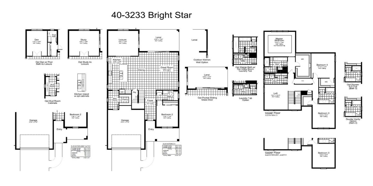 2D floor plan layout of this home in Windward, Lakewood Ranch, FL (Image 4).