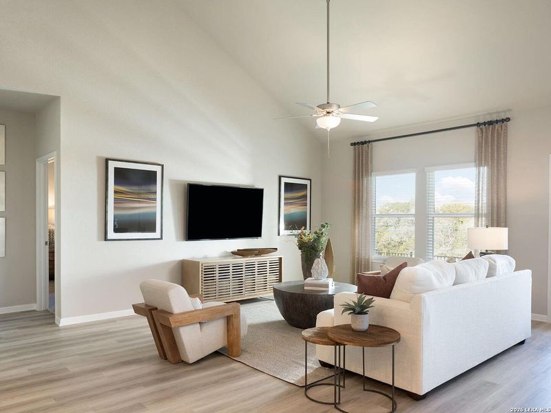 Furnished interior view inside a new home in Legendary Trails - Classic Series, Cibolo (Image 9). Furnished interior view inside a new home in Legendary Trails - Classic Series, Cibolo (Image 9).