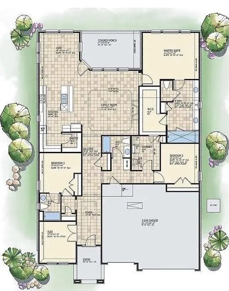 2D floor plan layout of this home in Chambers Creek, Willis, TX (Image 3).