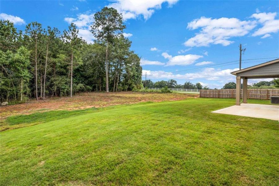 Front exterior of a new home in Palmetto Oaks Phase III, Palmetto, GA, highlighting curb appeal (Image 24). Front exterior of a new home in Palmetto Oaks Phase III, Palmetto, GA, highlighting curb appeal (Image 24).