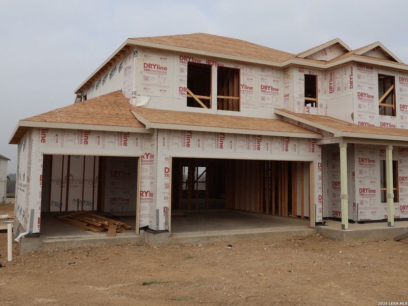In-progress construction of a new home in Mesquite Ridge, San Antonio, TX (Image 32).