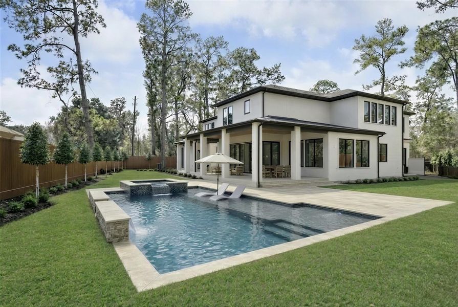 Rendering: Large backyard space is perfect for a luxury pool. (Pool shown is optional and not included in base price)