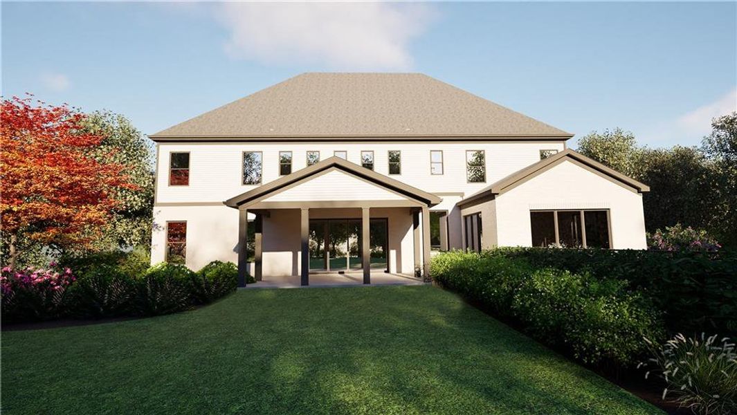 Front exterior of a new home in , Atlanta, GA, highlighting curb appeal (Image 1). Front exterior of a new home in , Atlanta, GA, highlighting curb appeal (Image 1).