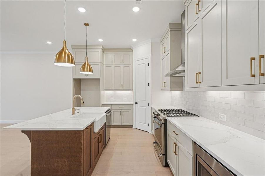 Furnished interior view inside a new home in Ward's Crossing Townhomes, Johns Creek (Image 8).