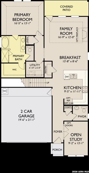 2D floor plan layout of this home in , San Antonio, TX (Image 3).
