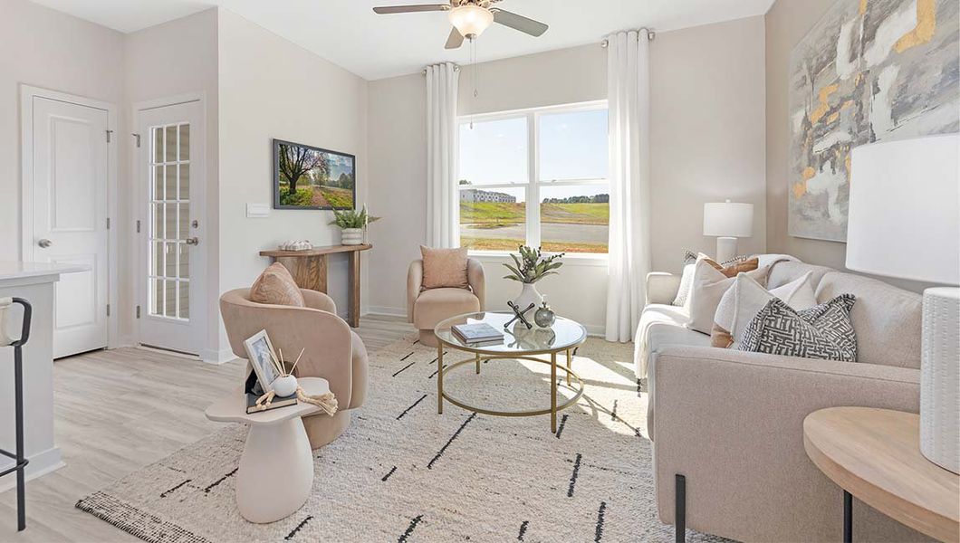 Furnished interior view inside a new home in The Townes at Troutman, Troutman (Image 8).