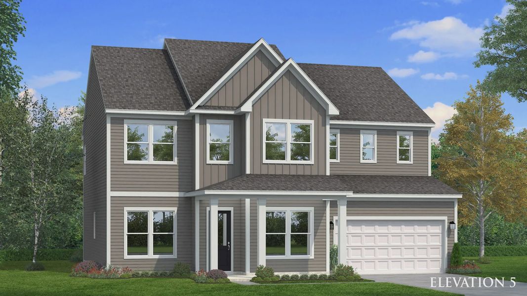 Representative exterior photo of a completed home built from the Solace II by DRB Homes in Richvale Estates, Fairview, TN (Image 24). Representative exterior photo of a completed home built from the Solace II by DRB Homes in Richvale Estates, Fairview, TN (Image 24).