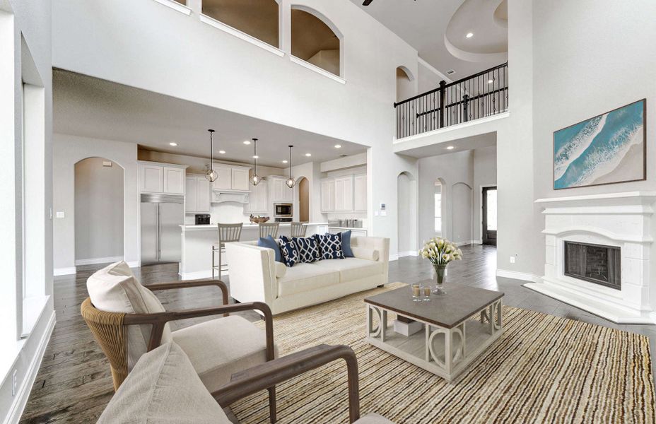 Representative furnished interior of a home built from the 3799 by Ravenna Homes in Artavia 70′, Conroe (Image 8).