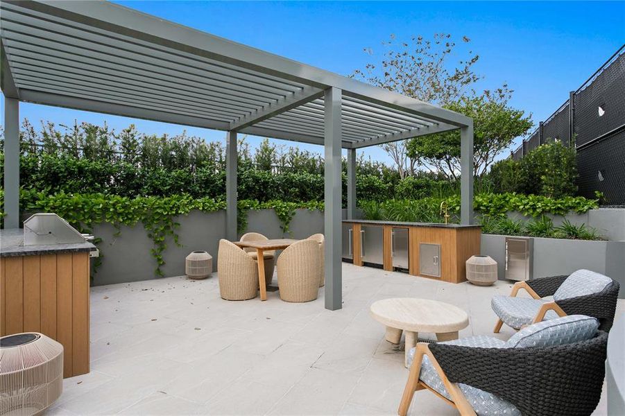 Exterior details and patio area of a home in , Tampa (Image 33).
